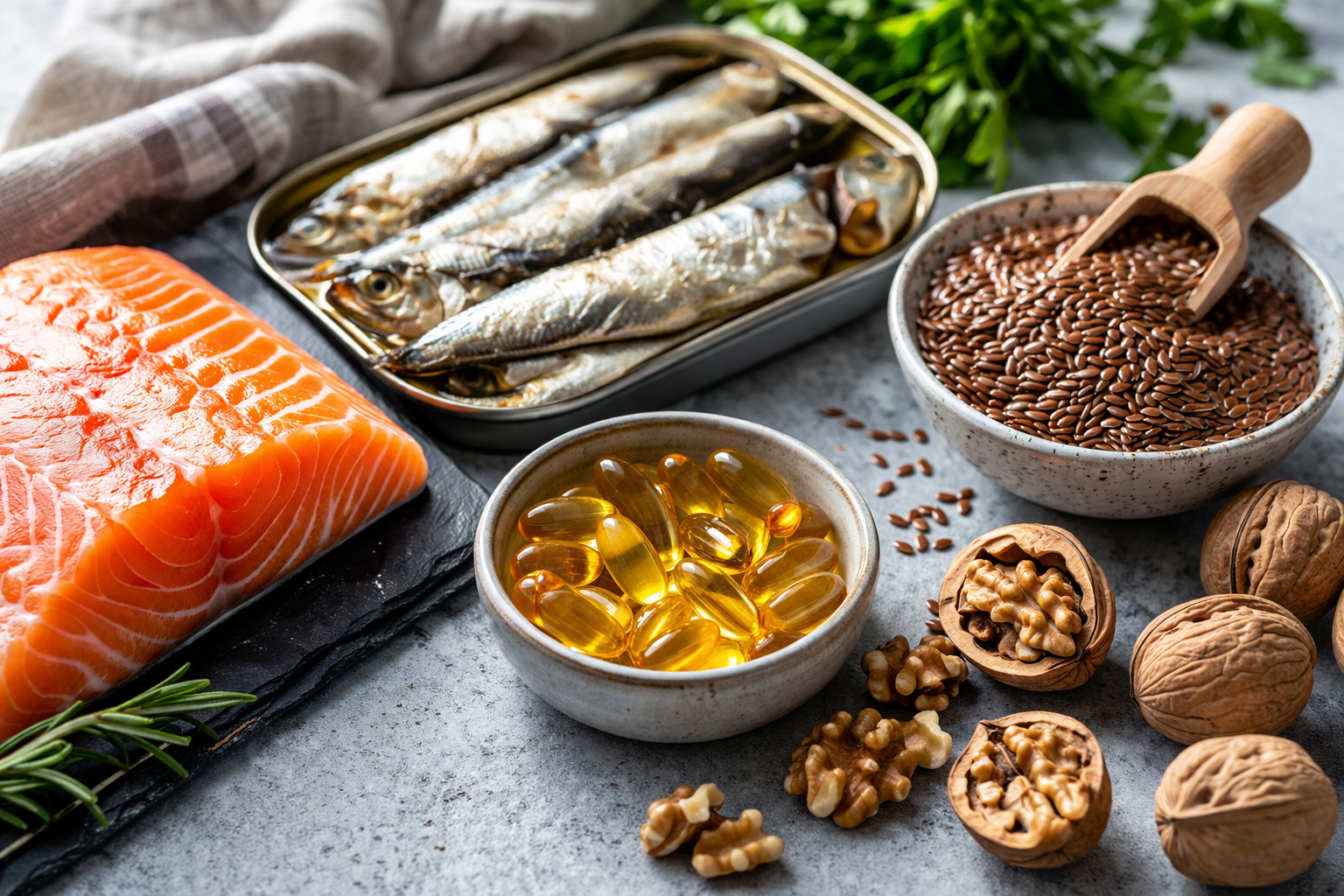 Illustration explaining EPA and DHA omega-3 fats