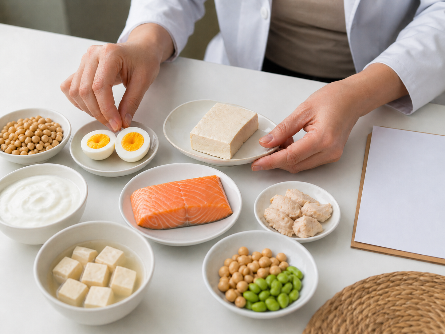Illustration of protein foods during cancer treatment